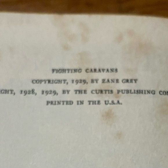 Vintage 1929 Fighting Caravans by Zane Grey first edition hard cover book - Picture 4 of 9